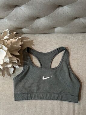 Nike Pro Dri-FIT Gray Heathered Racerback Sports Bra - Size XS